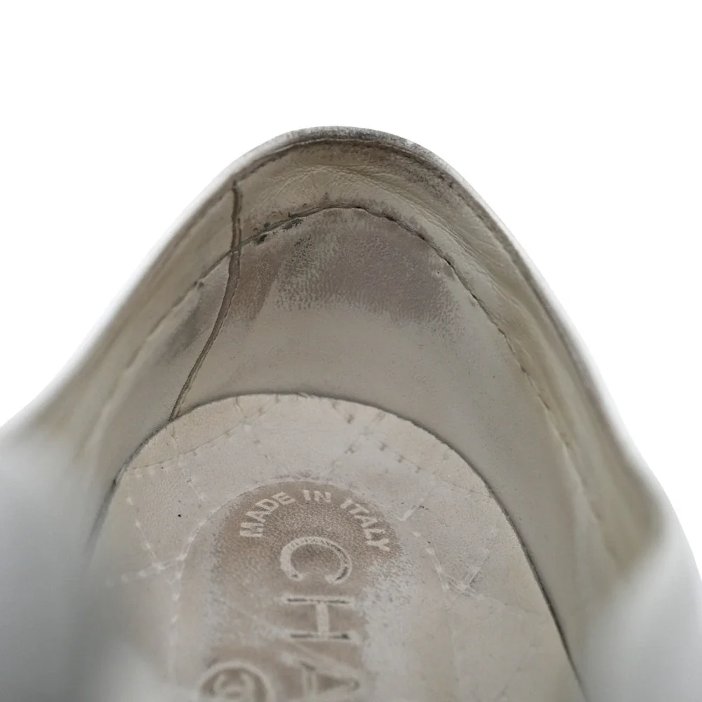 Chanel CC Low-Top Leather Sneakers (Style G32719) Size 36.5